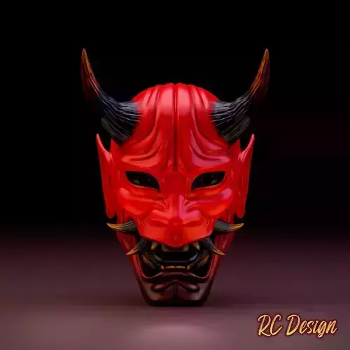 Oni Mask Mascara Samurai 3D print model