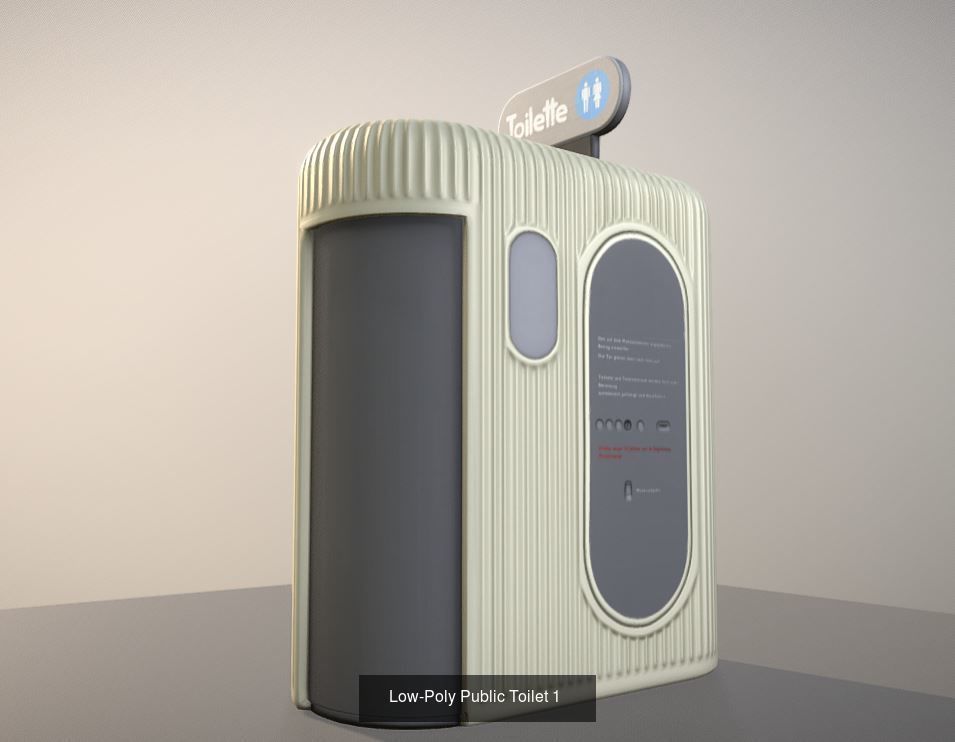 Toilet Package 1 3D Model Collection_8