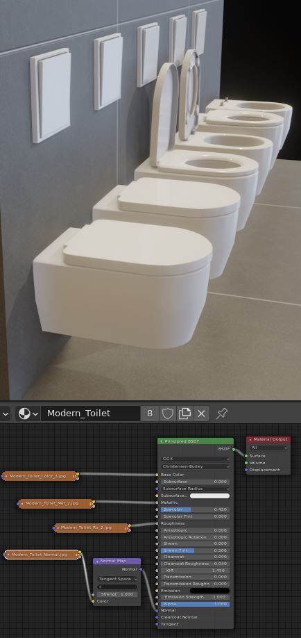 Toilet Package 1 3D Model Collection_24