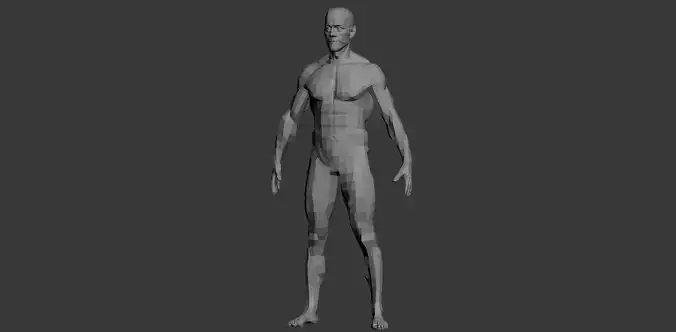 Base male body Low-poly 3D model