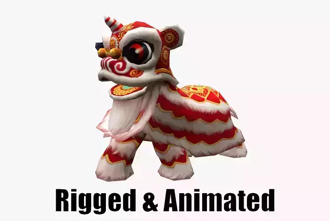 Animated Lion dance