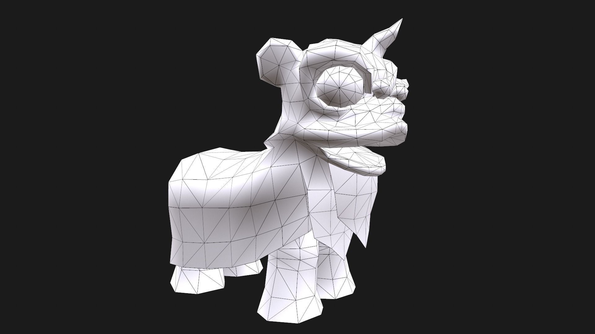 Animated Lion dance Low-poly 3D model_4