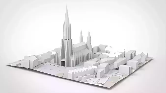 Ulm Cathedral Germany 3D model