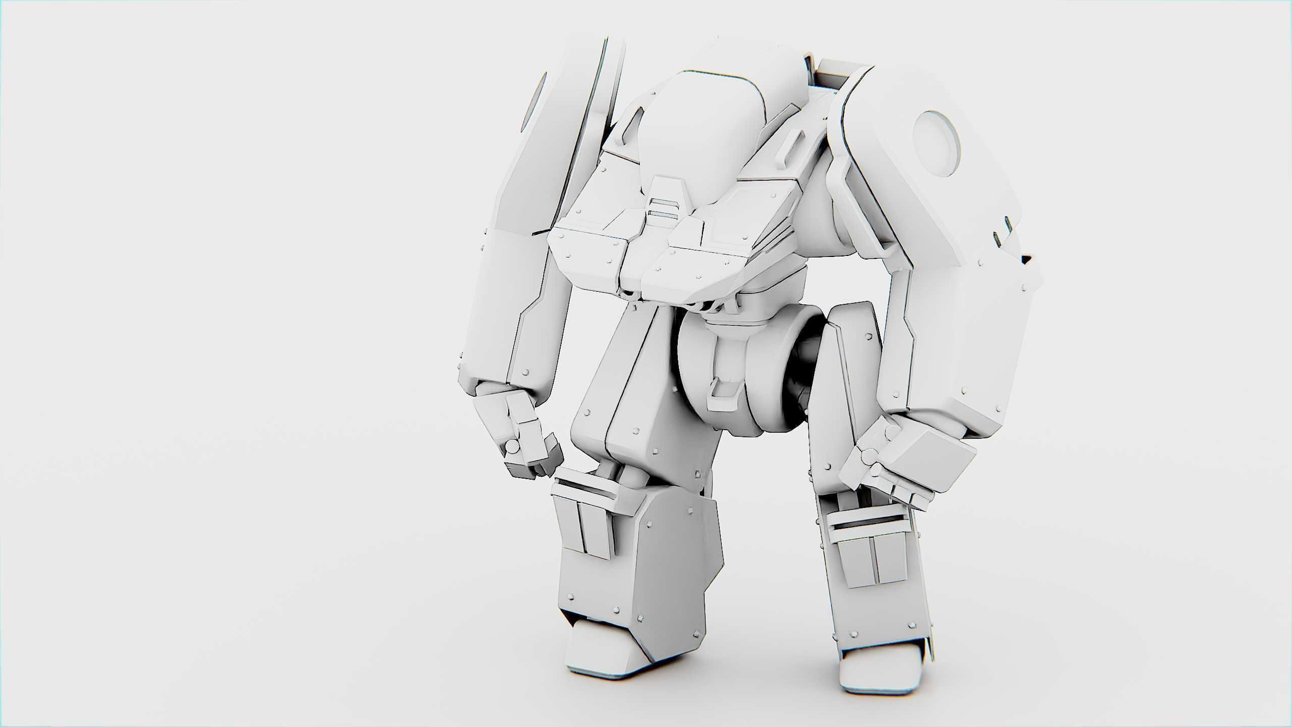 BATTLE DROID SPYKER  Rigged for Unreal Engine - Unity - MIXAMO 3D model_32