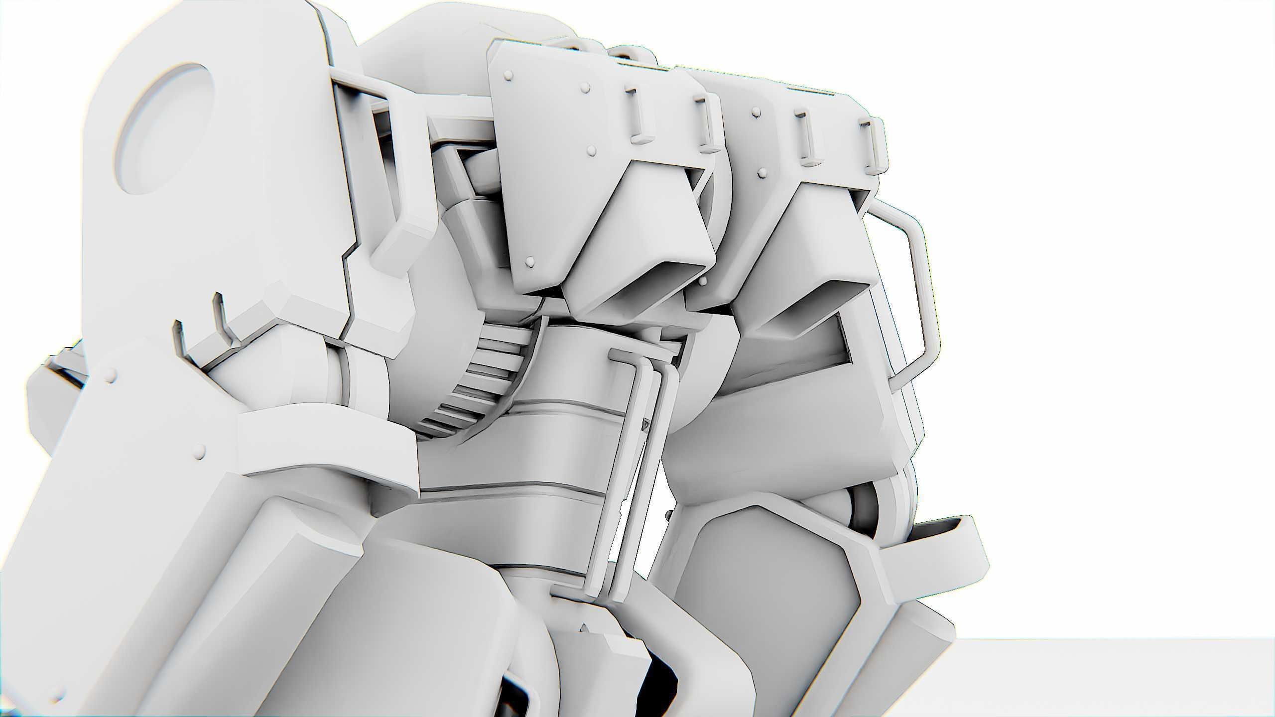 BATTLE DROID SPYKER  Rigged for Unreal Engine - Unity - MIXAMO 3D model_34