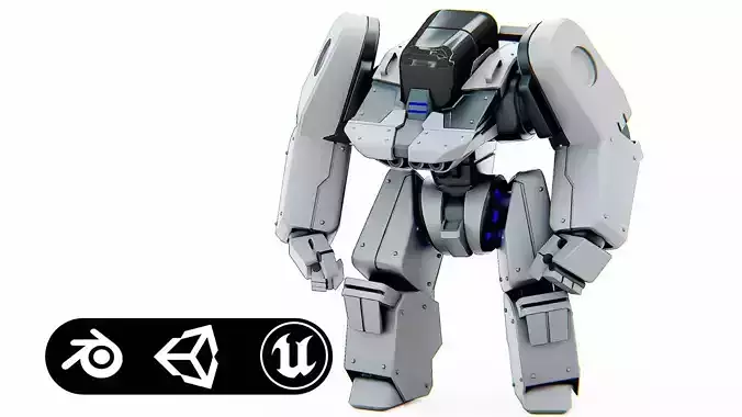 BATTLE DROID SPYKER  Rigged for Unreal Engine - Unity - MIXAMO 3D model