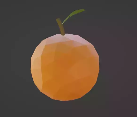Low Poly Stylized Orange Low-poly 3D model
