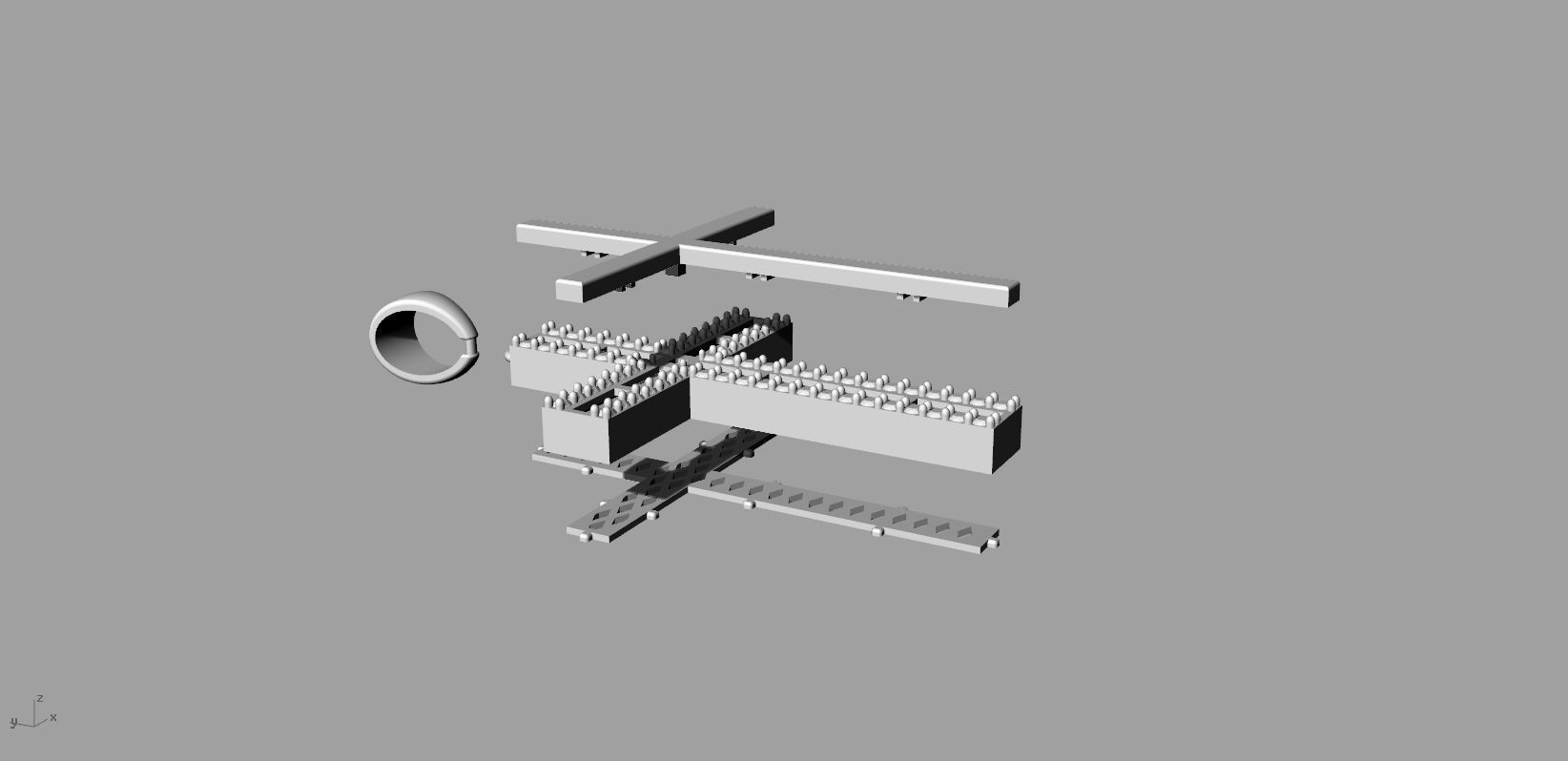 Pendant Cross 3D print model_2