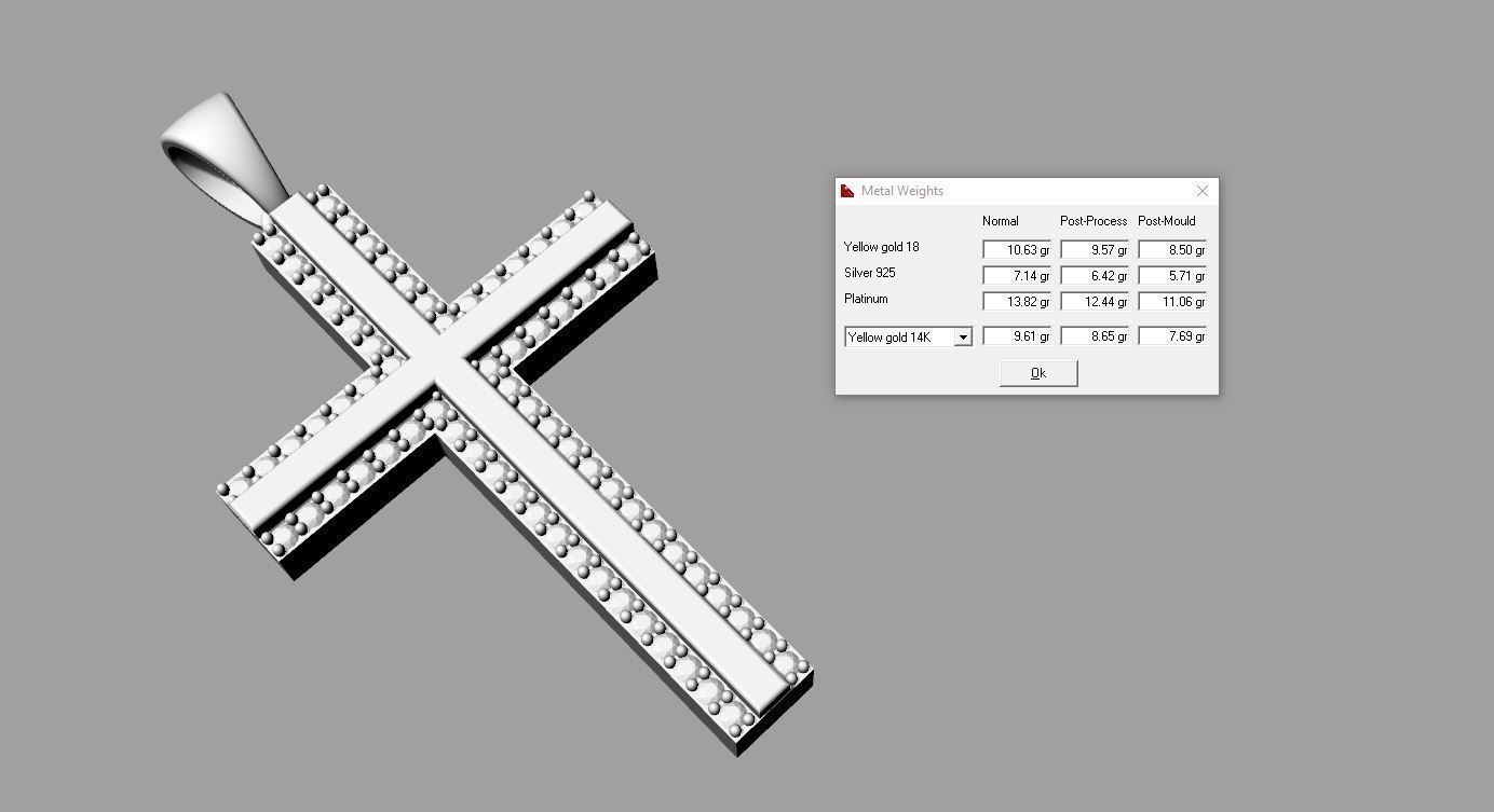 Pendant Cross 3D print model_1