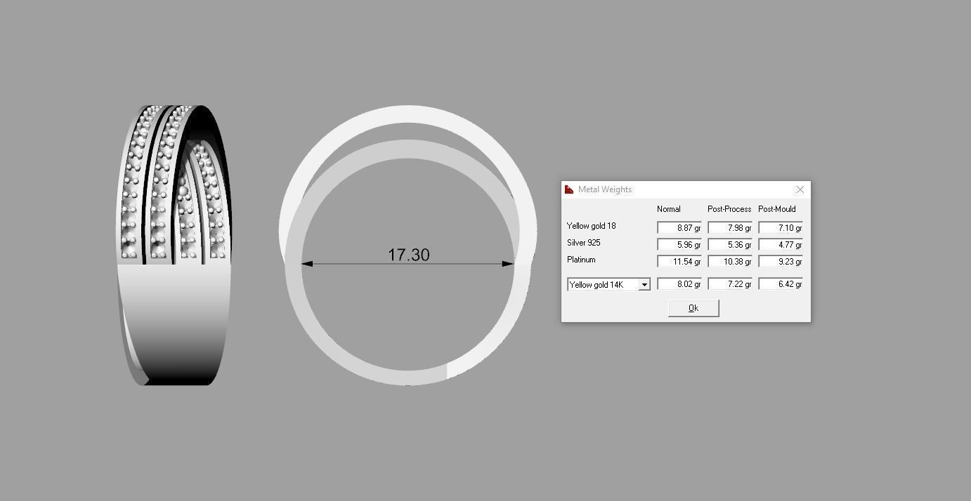 Godl Ring 3D print model_3