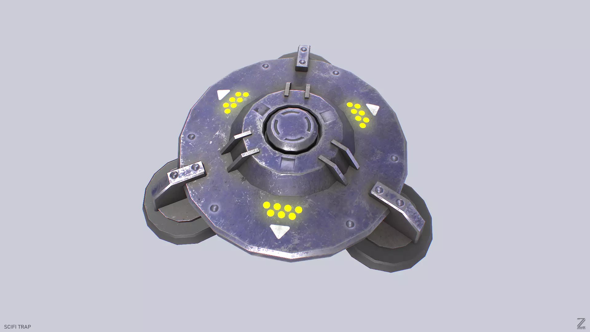Sci fi trap Low-poly 3D model_0