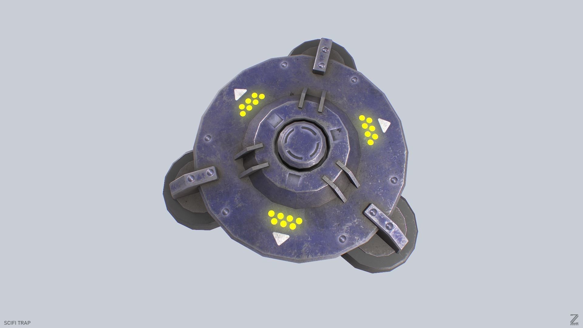 Sci fi trap Low-poly 3D model_7