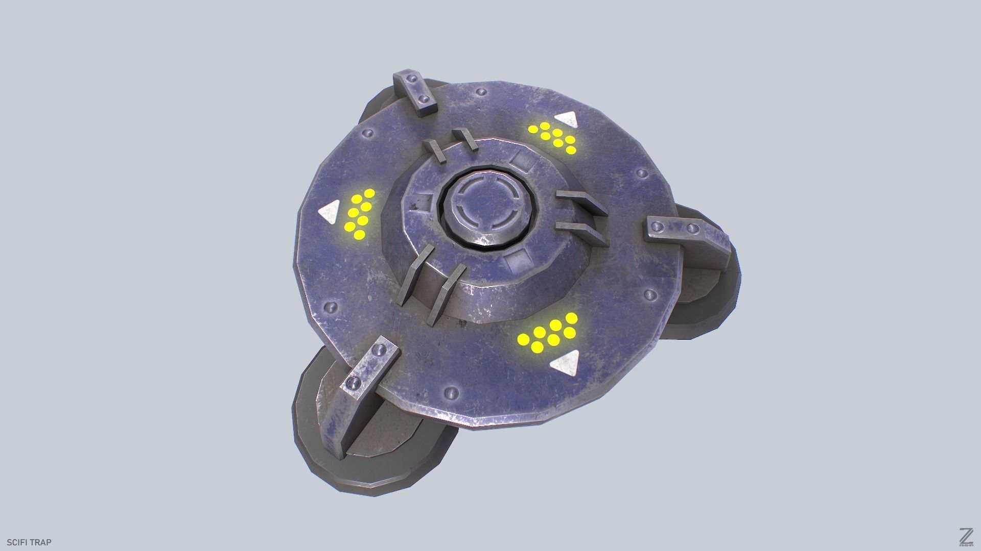 Sci fi trap Low-poly 3D model_6