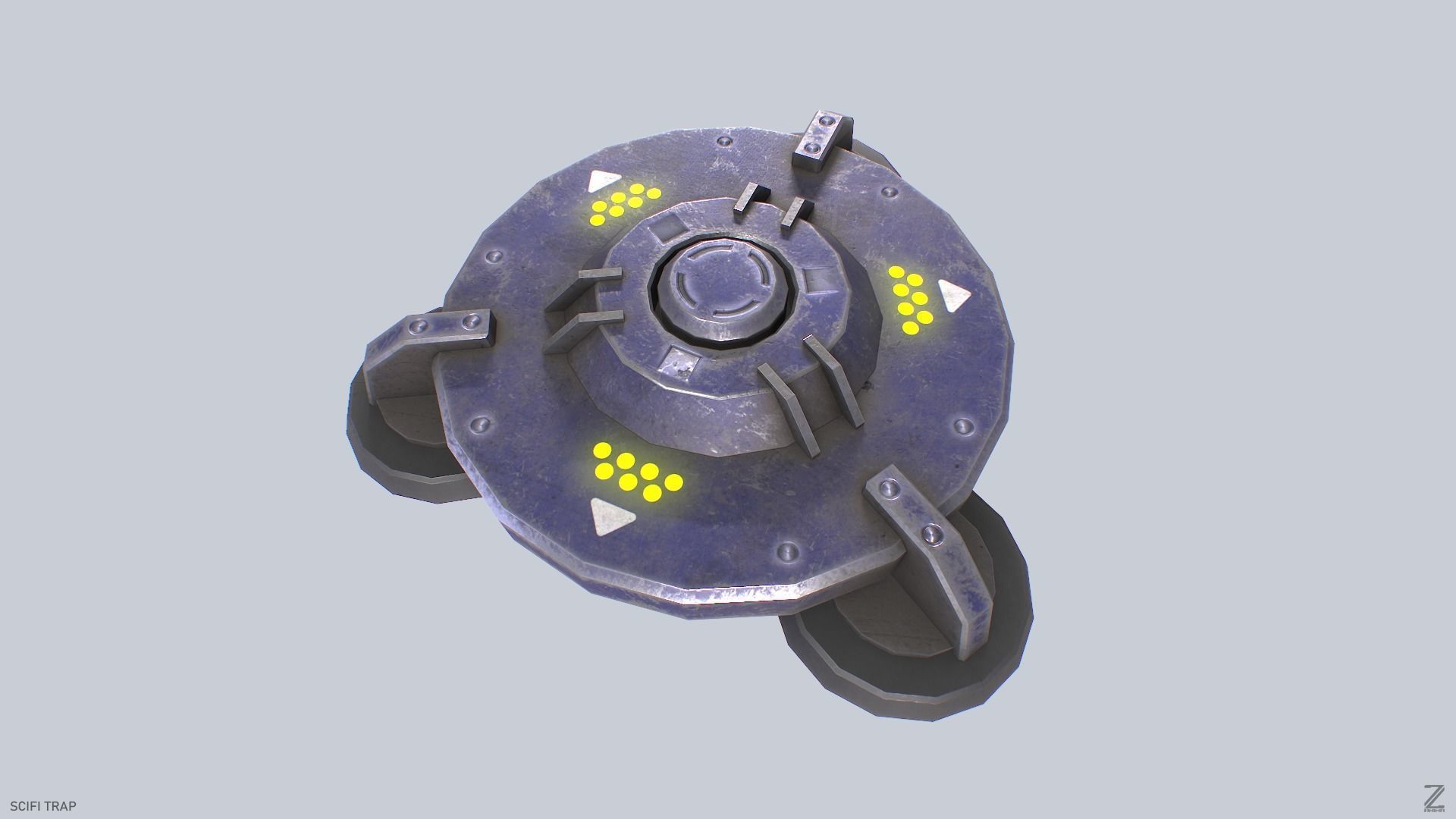 Sci fi trap Low-poly 3D model_5