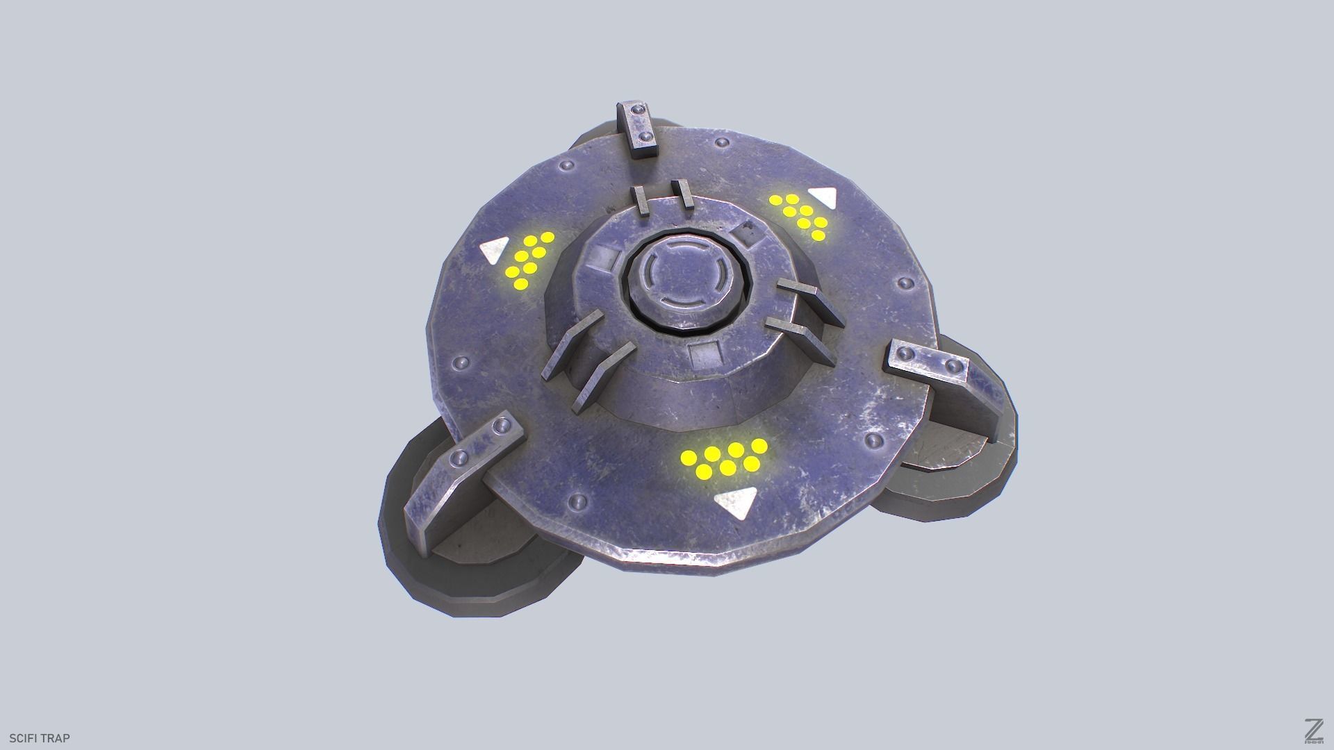 Sci fi trap Low-poly 3D model_8