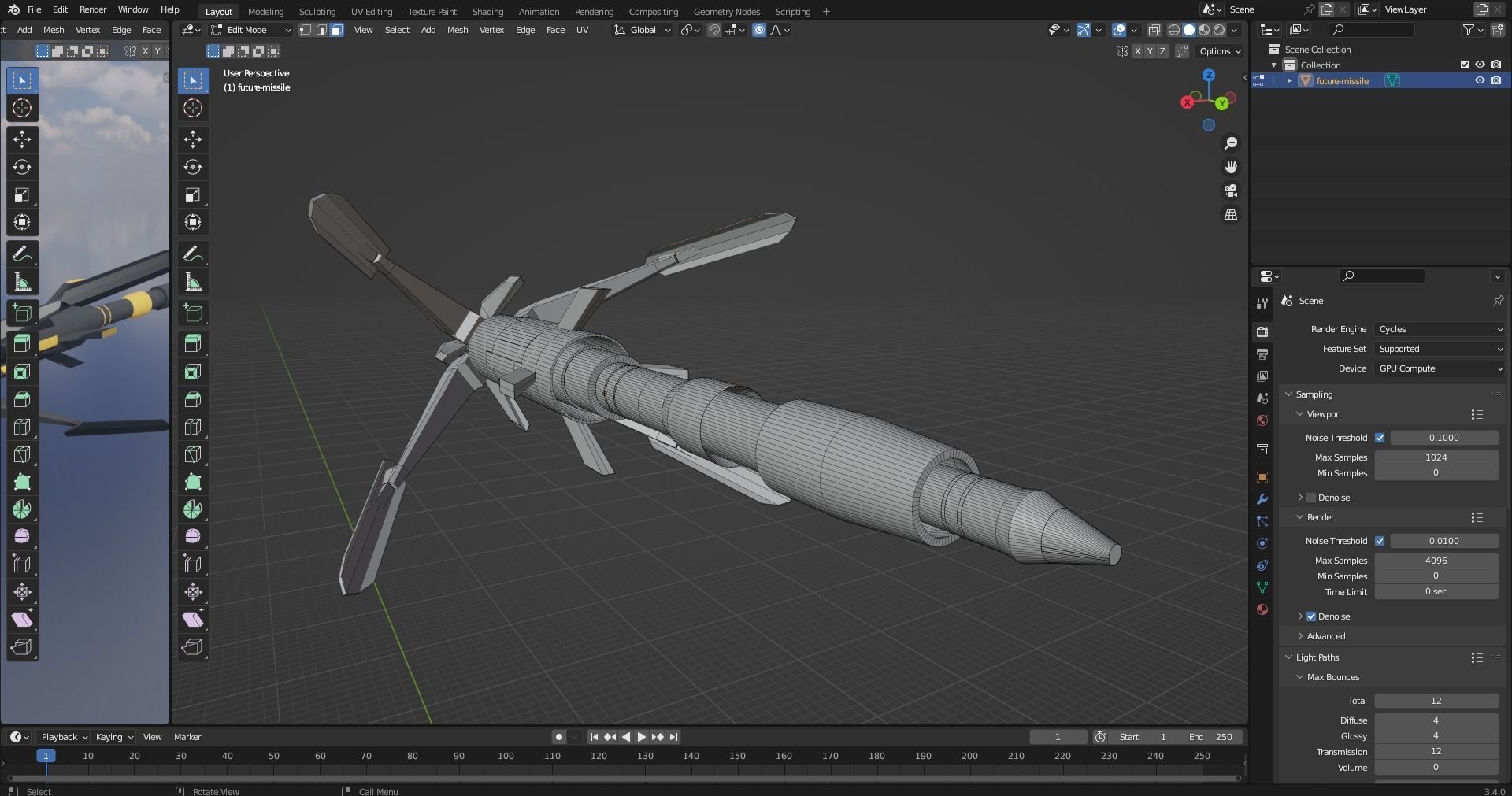 Future missile 01 3D model_5