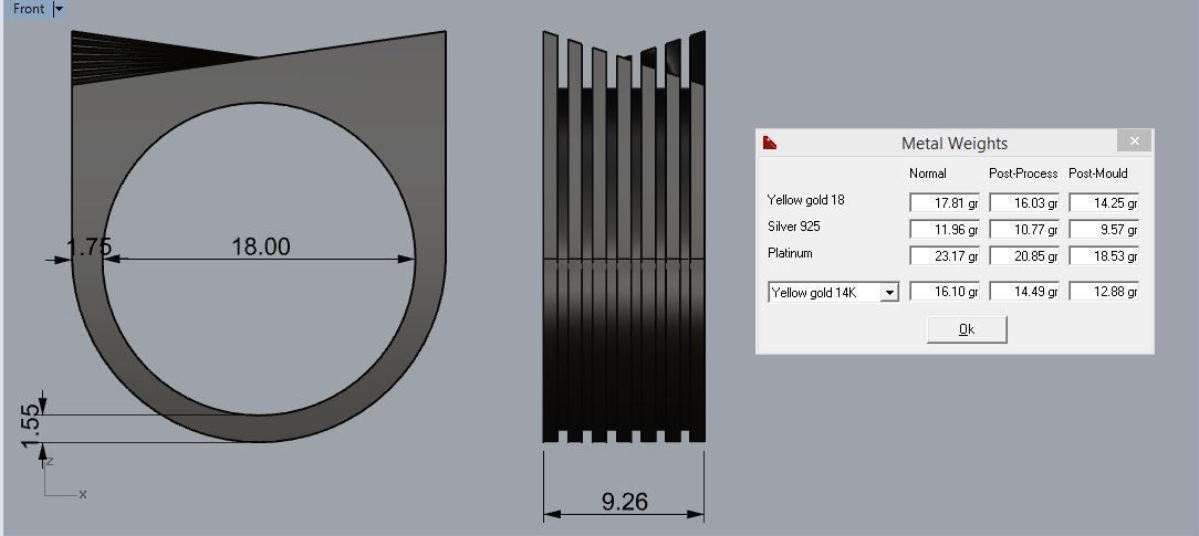 Gold Ring 3D print model_2
