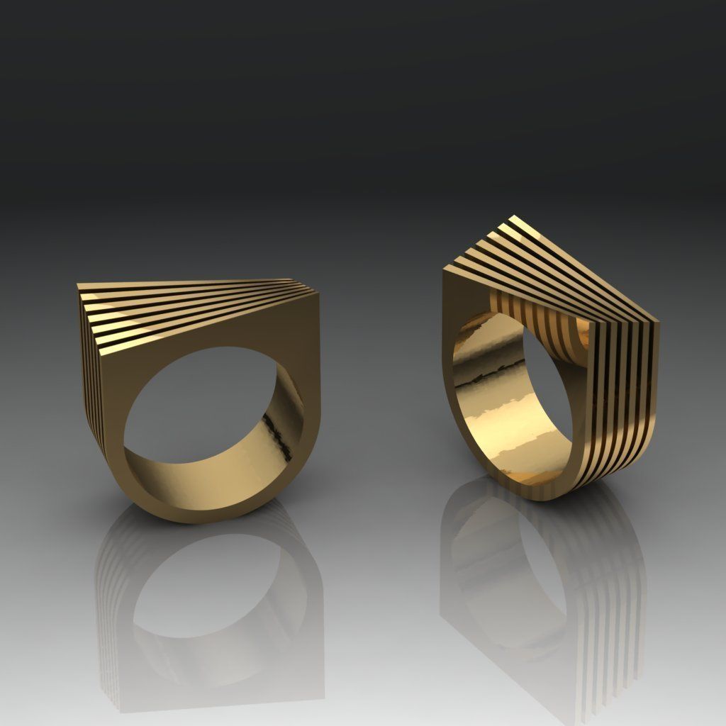 Gold Ring 3D print model_0