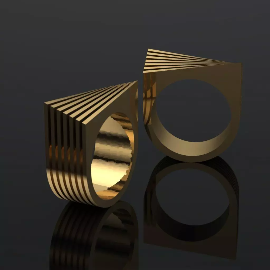 Gold Ring 3D print model_1