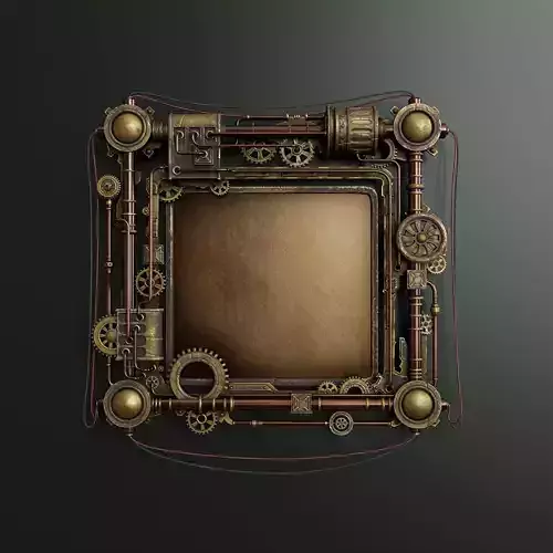 Steampunk style frame 1