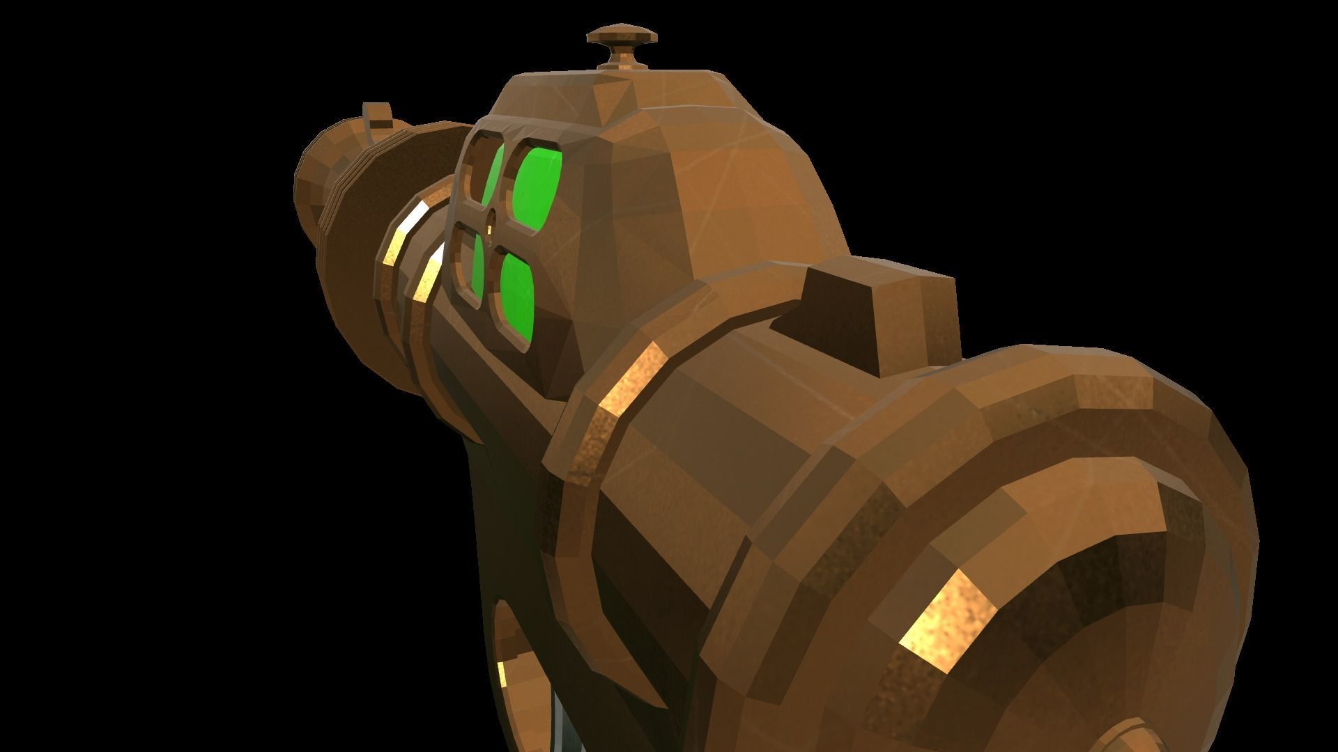 Low Poly Futuristic Raygun 3D Model Low-poly 3D model_4
