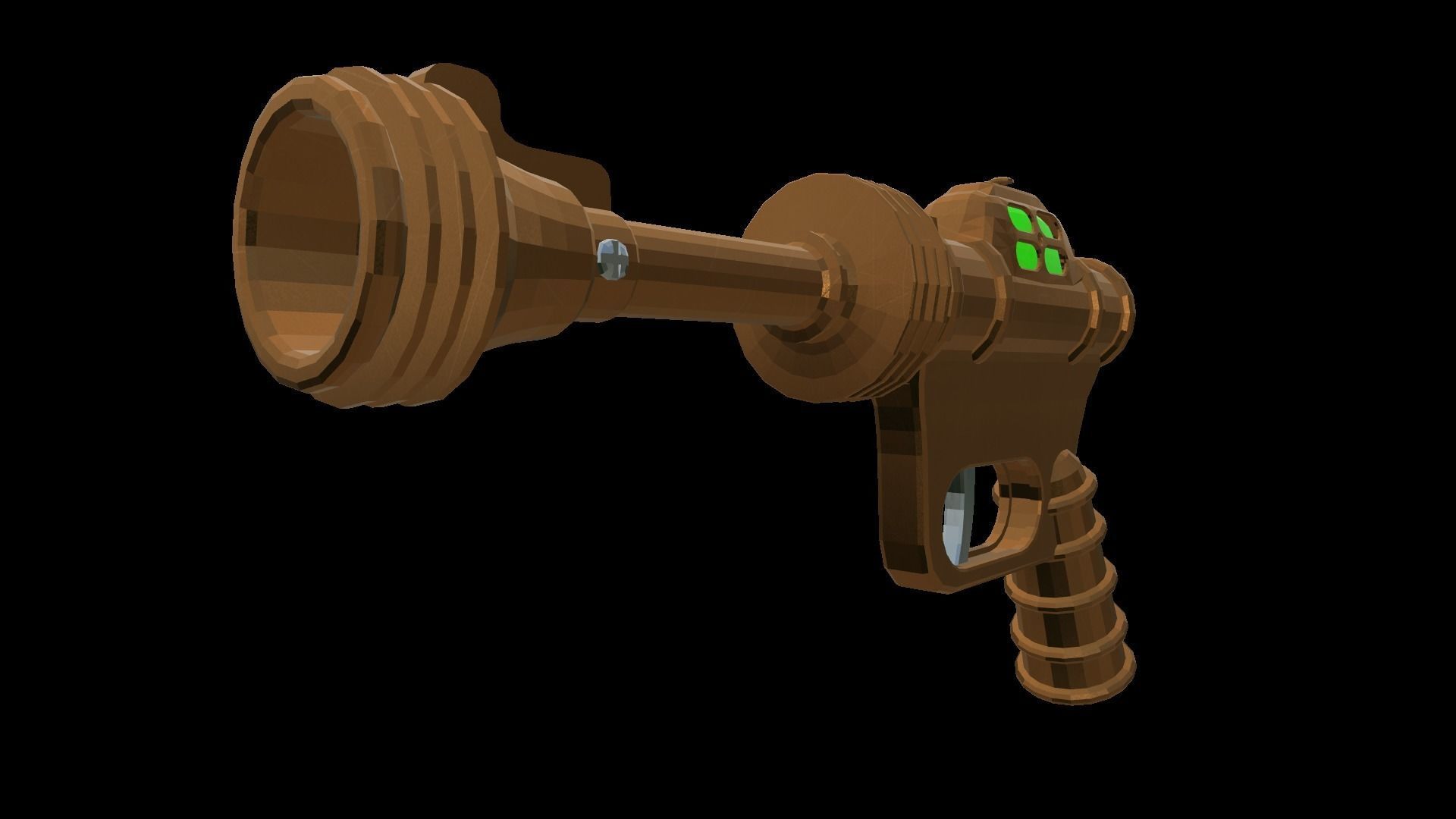 Low Poly Futuristic Raygun 3D Model Low-poly 3D model_2