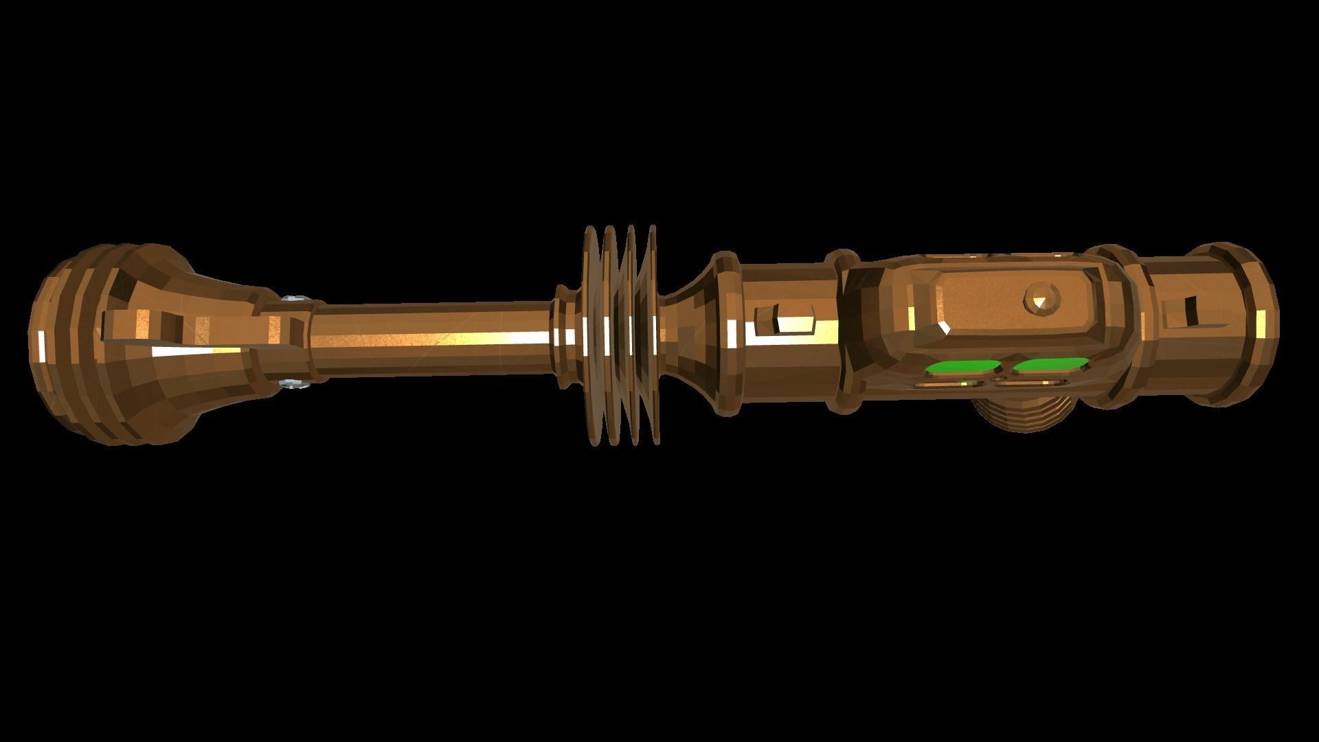 Low Poly Futuristic Raygun 3D Model Low-poly 3D model_6