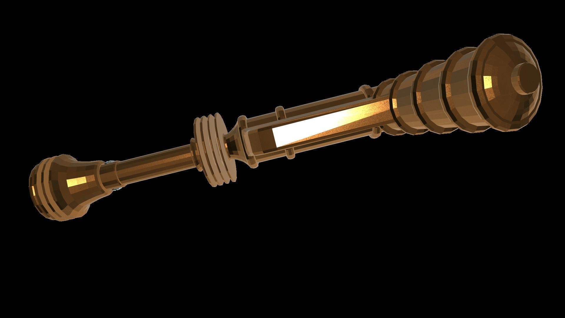 Low Poly Futuristic Raygun 3D Model Low-poly 3D model_5