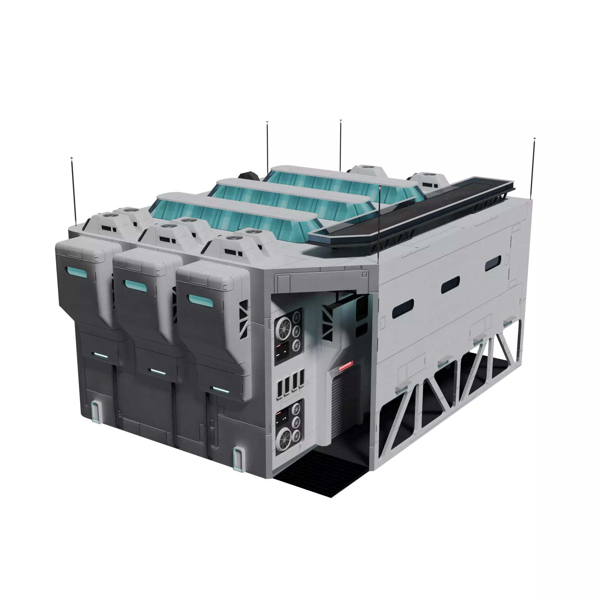 Sci-fi Warehouse 3D model