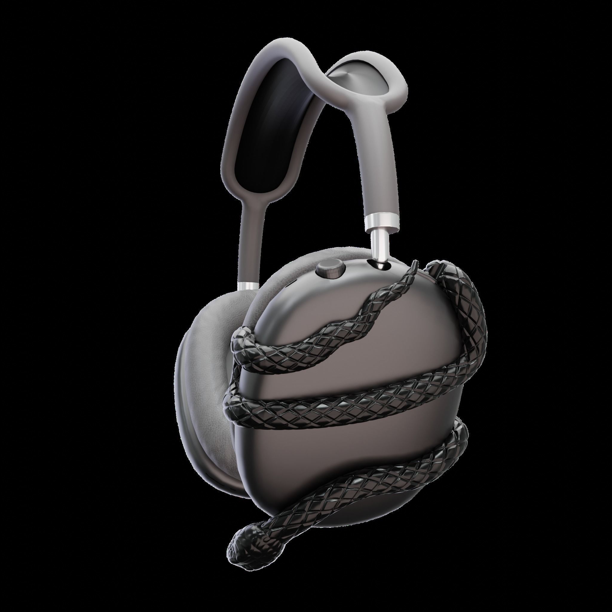 Airpods Max Attachments Serpent 3D print model_4