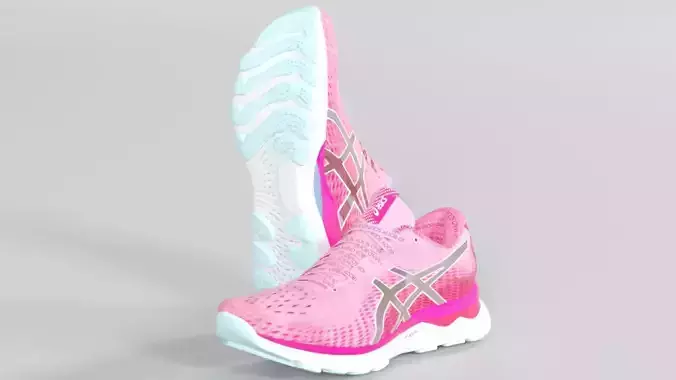 ASICS Women Gel-Nimbus 24 Running Shoes Low-poly 3D model