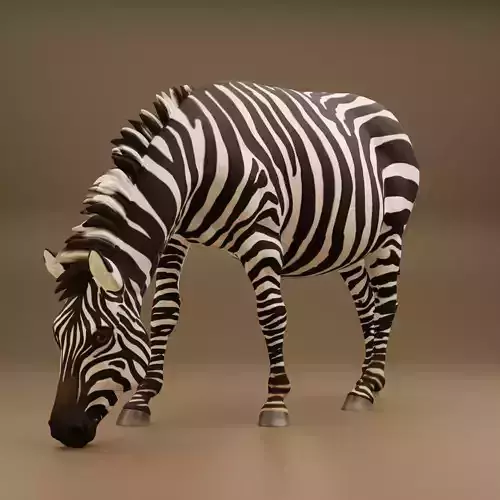 Zuri the Plains zebra 3D print model