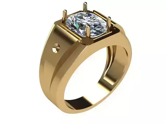 Men ring with oval stone