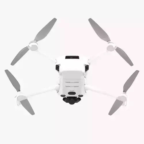 DJI Mini 4 Pro Folding Drone with RC 2 Remote Low-poly 3D model