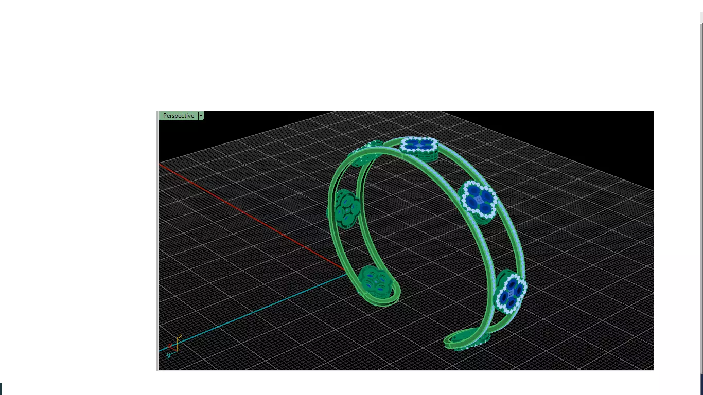 bracelet diamond 3D print model_0