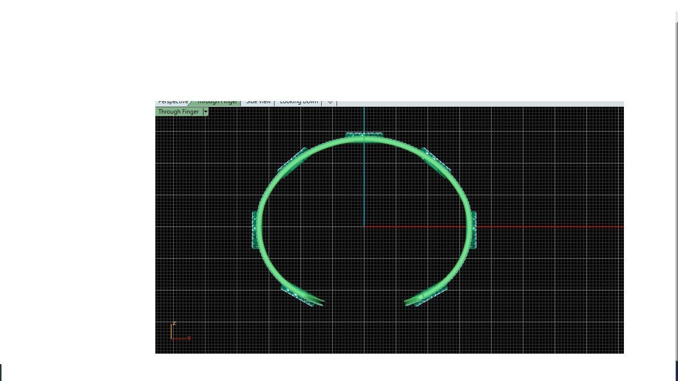 bracelet diamond 3D print model_3