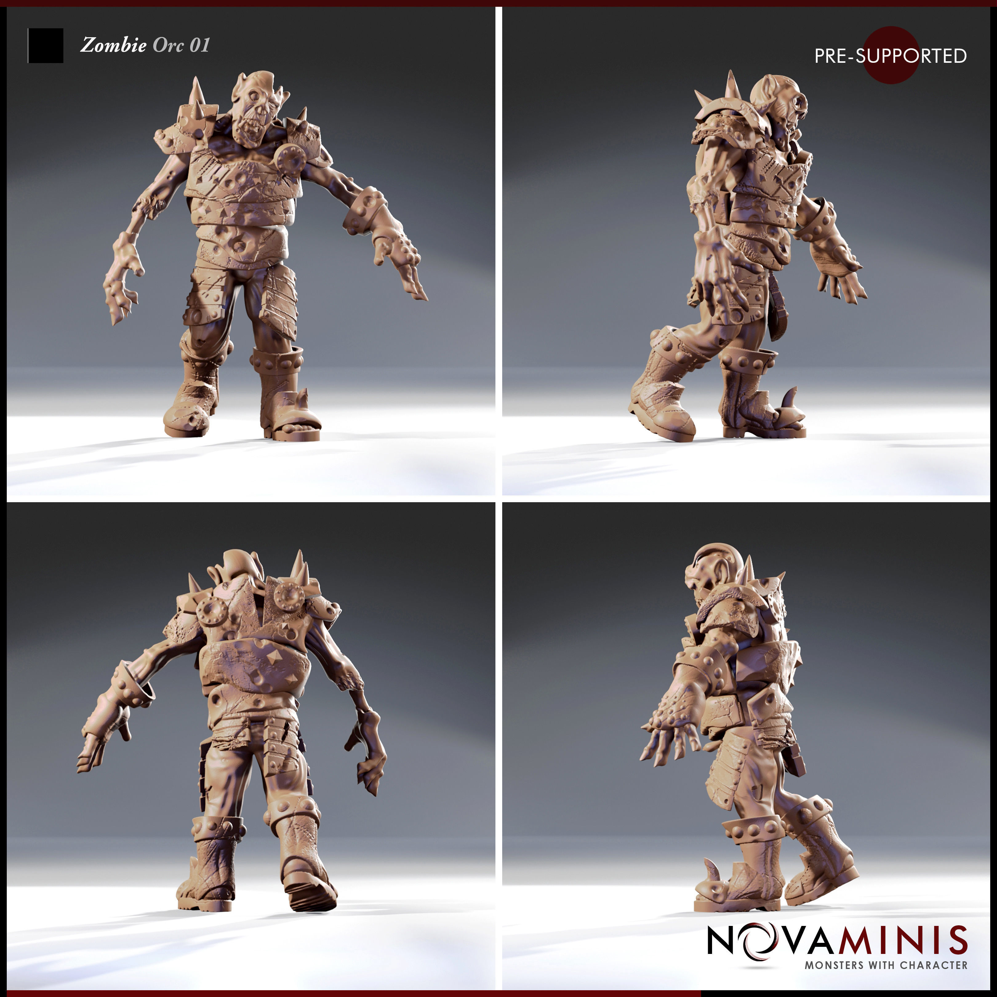 Zombie Orc 01 3D print model_2