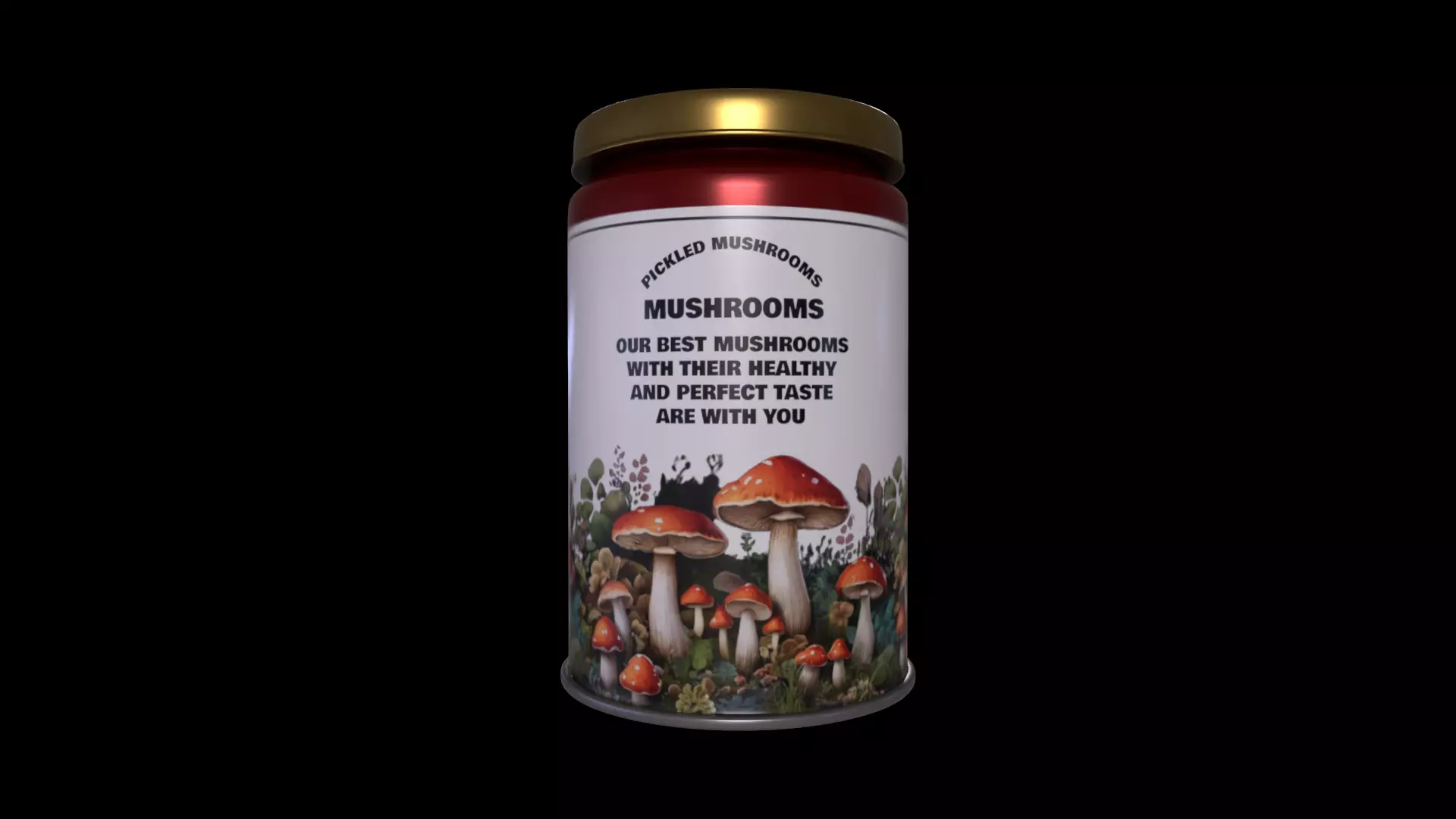 Pickled Mushrooms - GAME READY PBR Low-poly 3D model