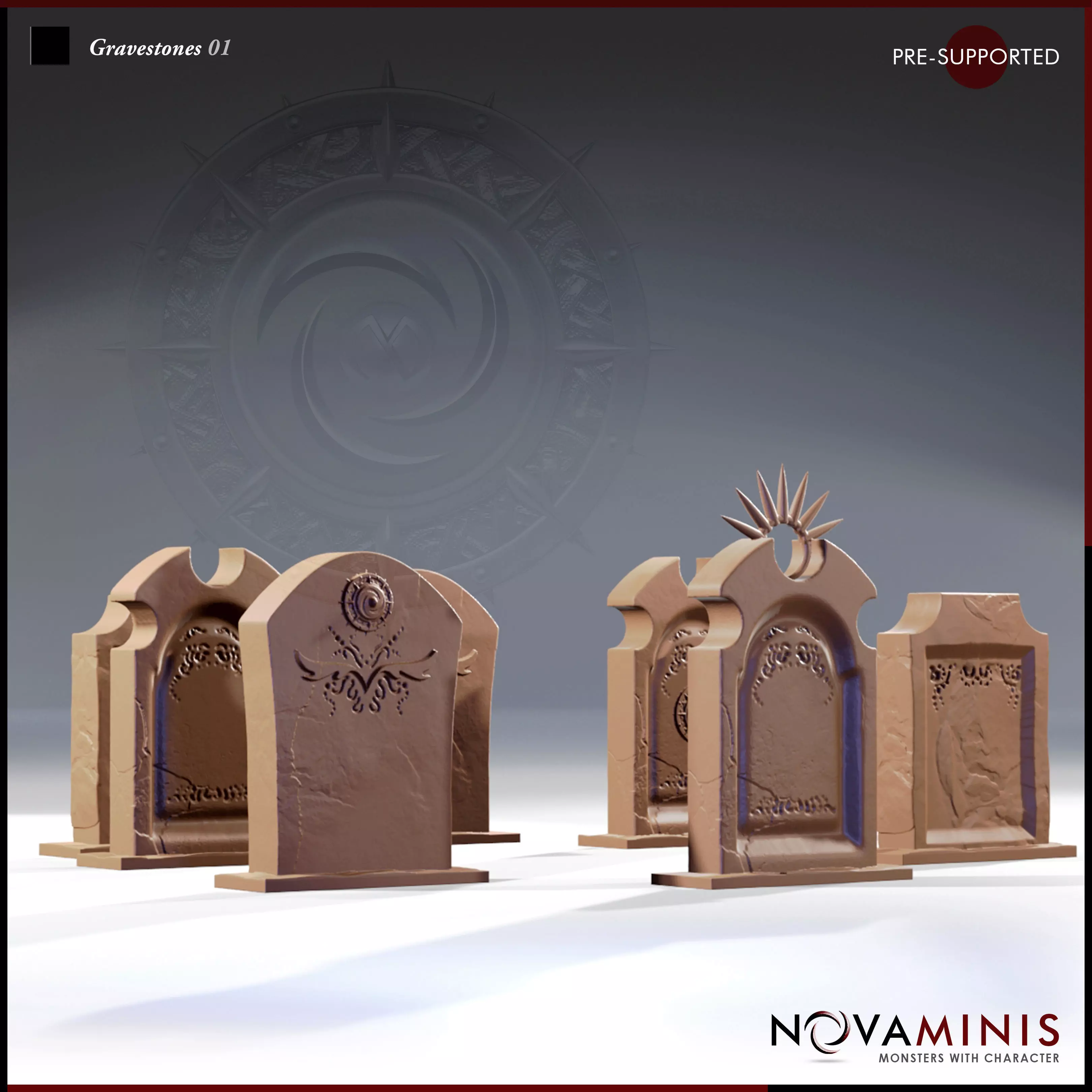 Gravestones 01 3D print model_0