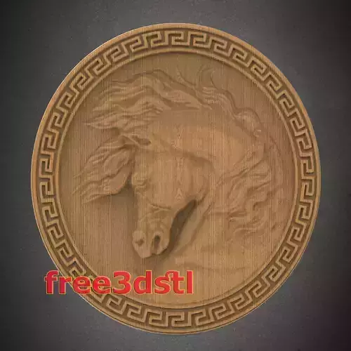Celtic art horse 3D STL Model for CNC Router 
