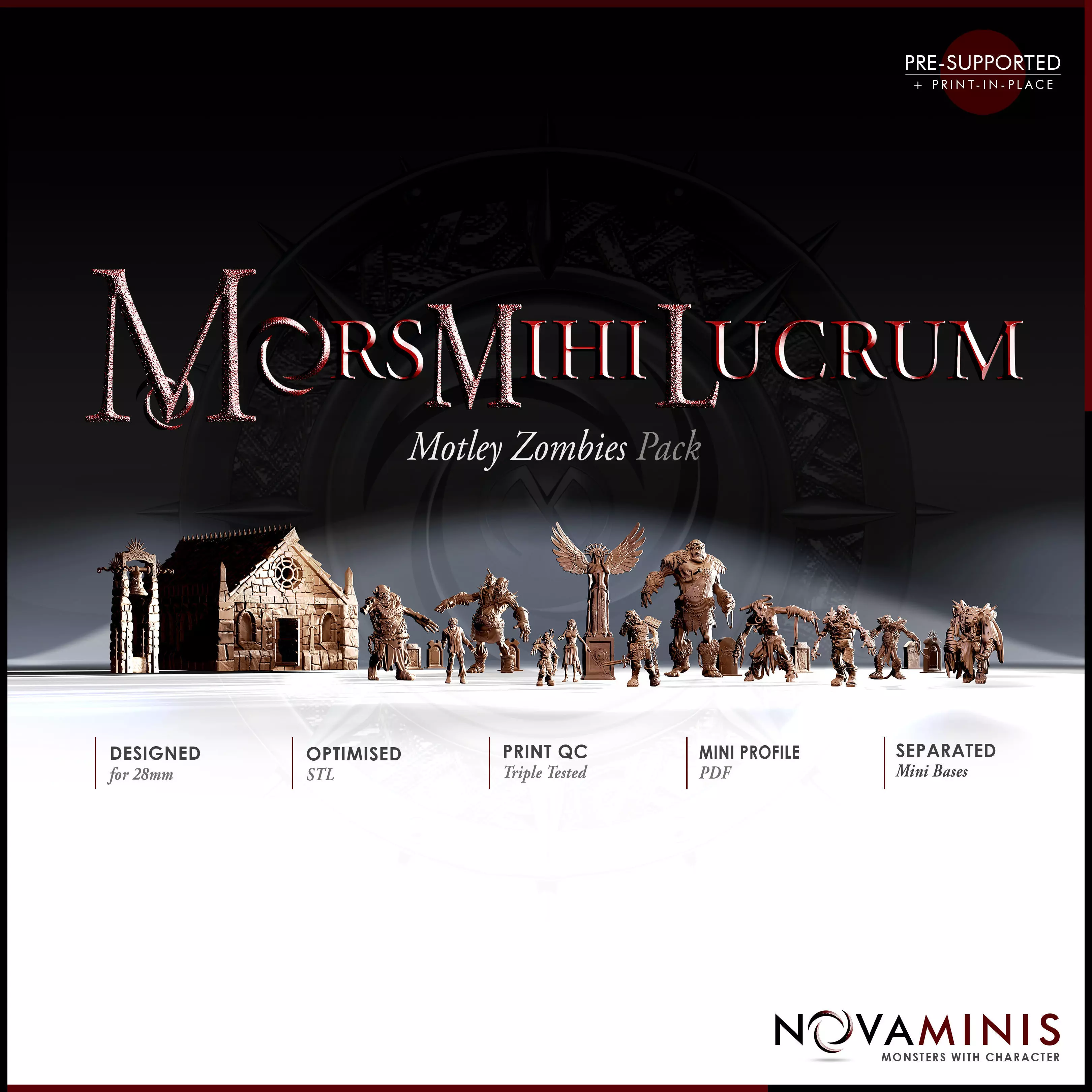 Motley Zombies - Mors Mihi Lucrum 3D Model Collection_0