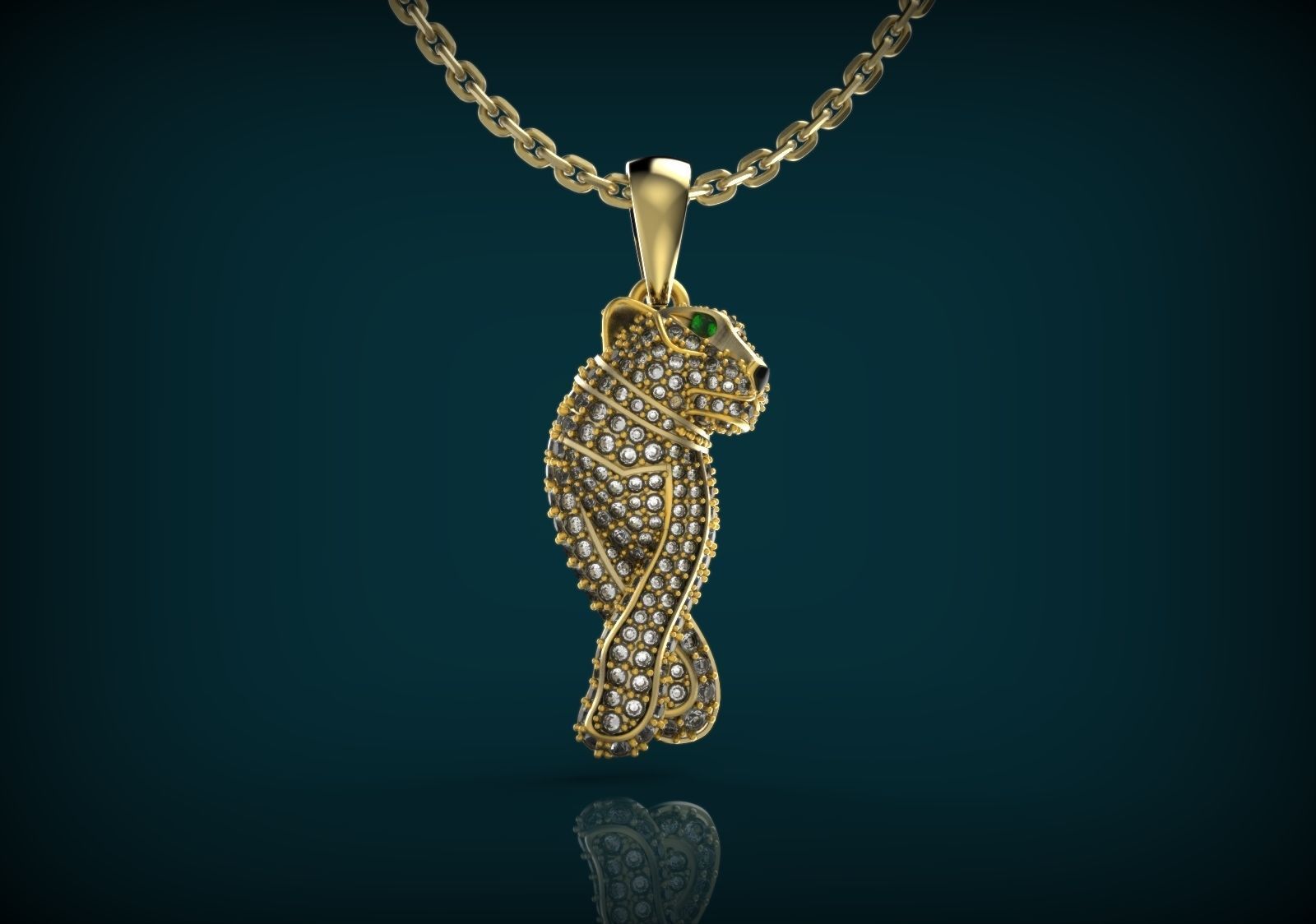 Panthere Pendant 3D print model
