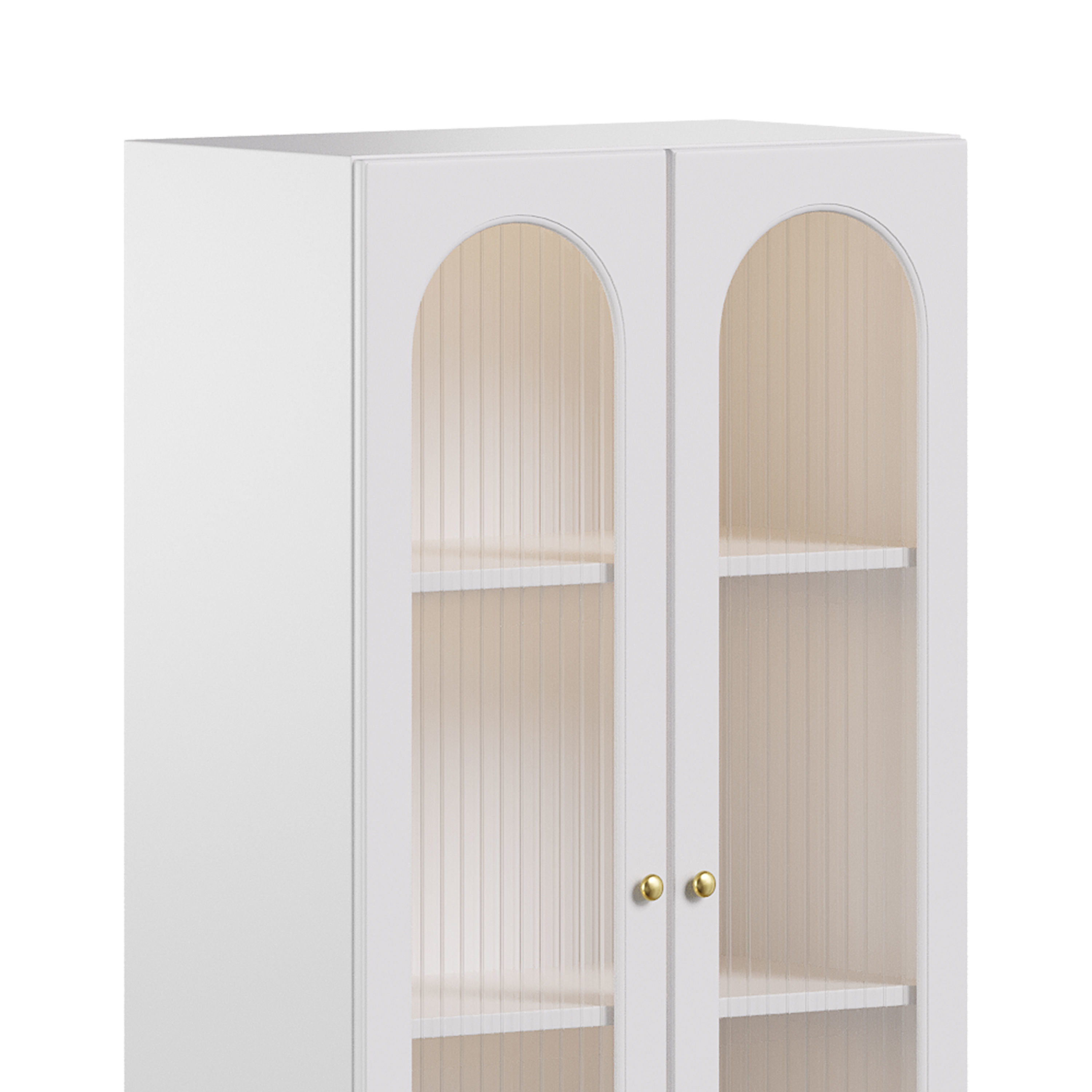 Cabinet Included White Closed Back Wooden Standard Bookcase 2 3D model_6