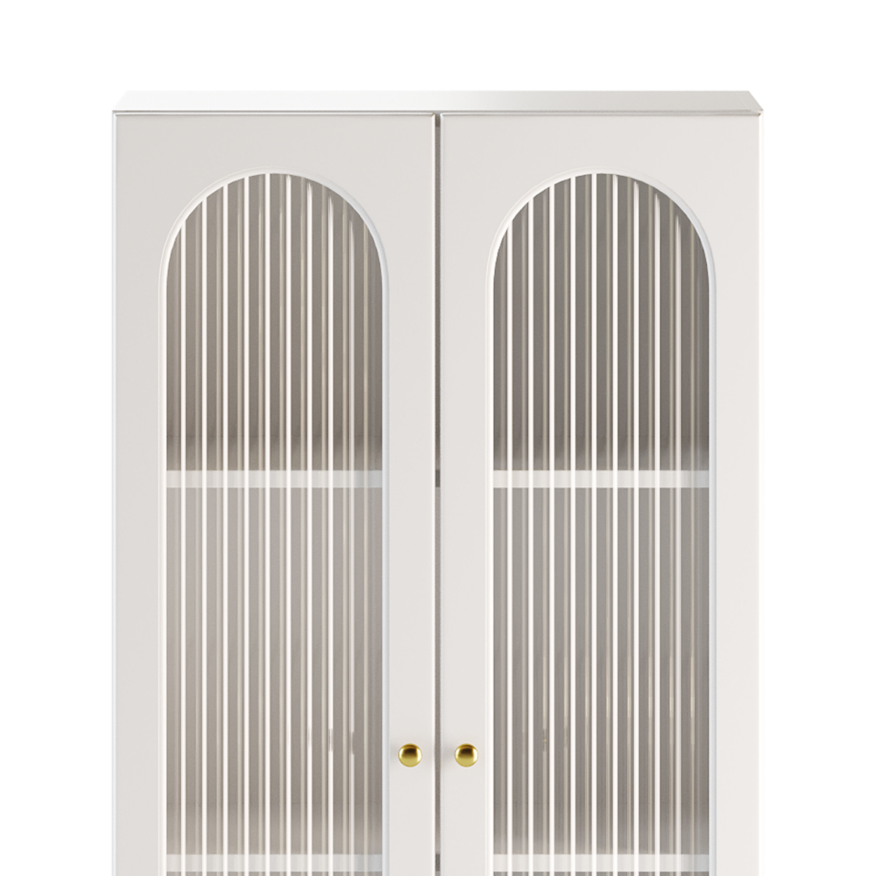 Cabinet Included White Closed Back Wooden Standard Bookcase 2 3D model_9