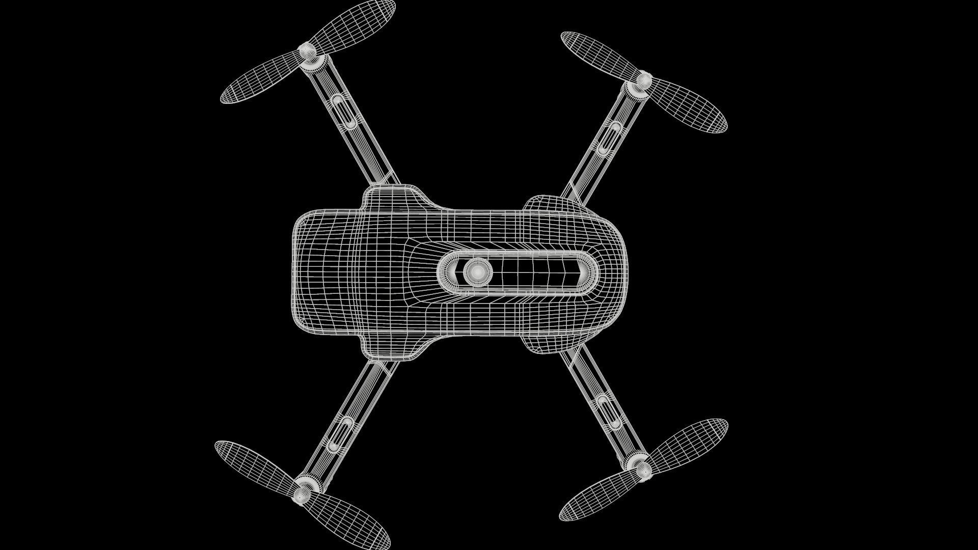 Drone with Camera for Adults Kids Low-poly 3D model_14