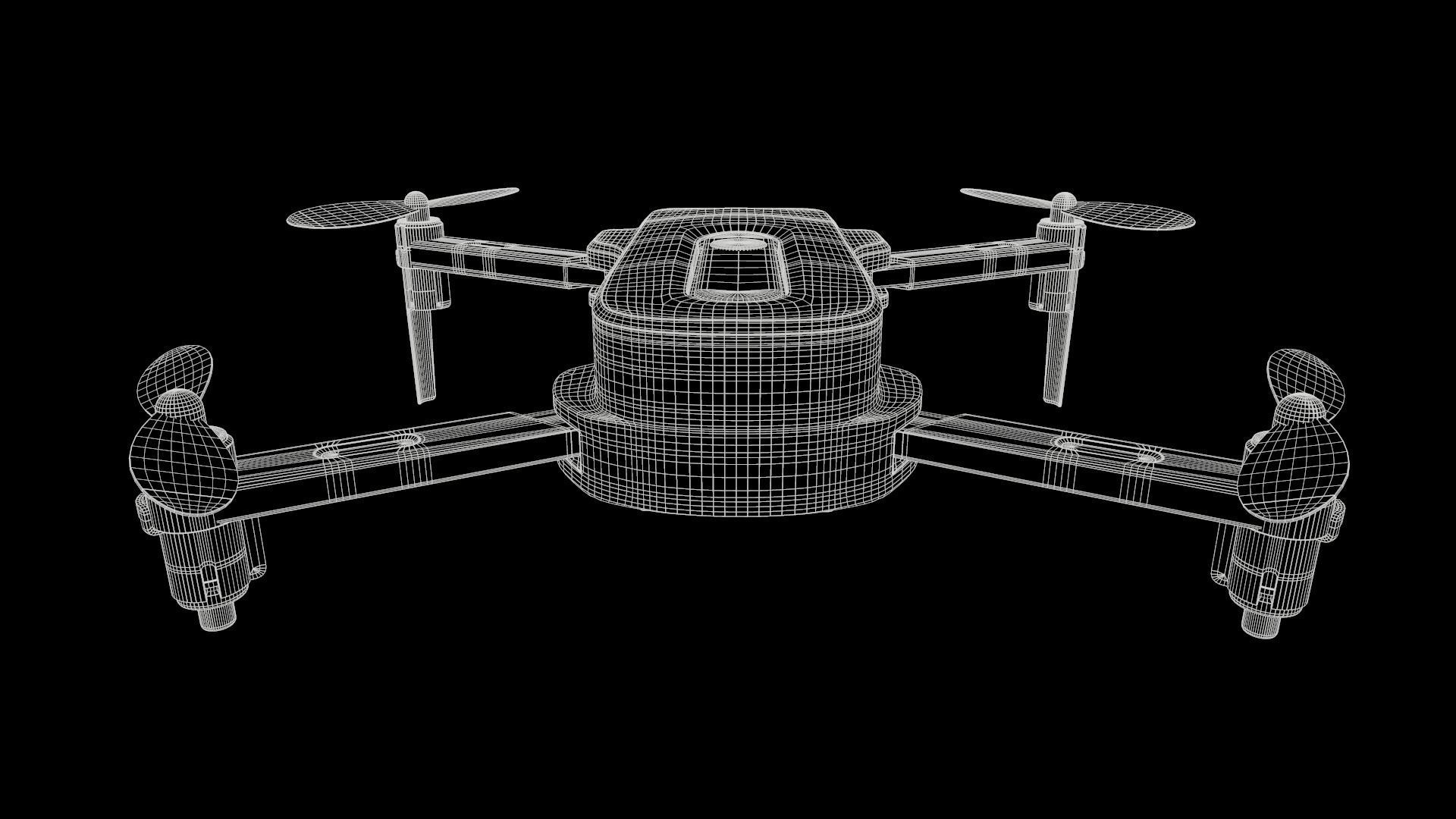 Drone with Camera for Adults Kids Low-poly 3D model_16