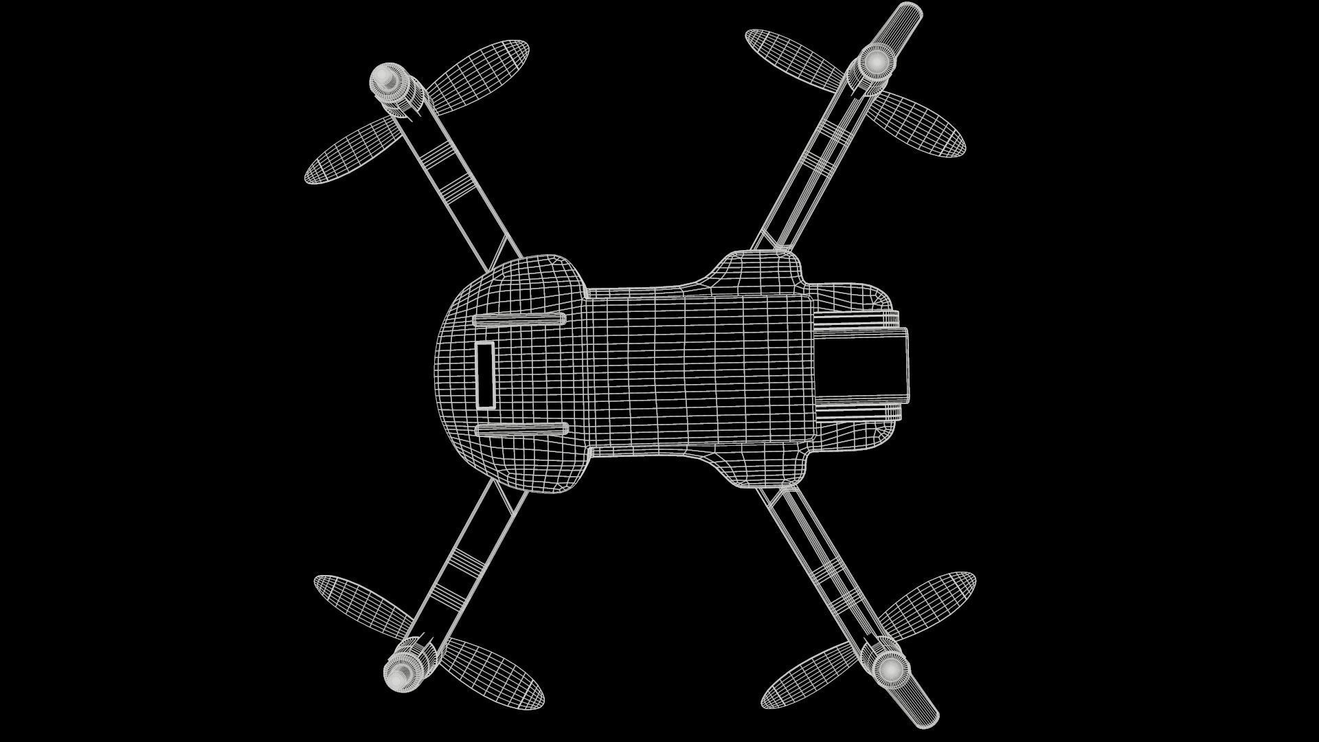 Drone with Camera for Adults Kids Low-poly 3D model_17