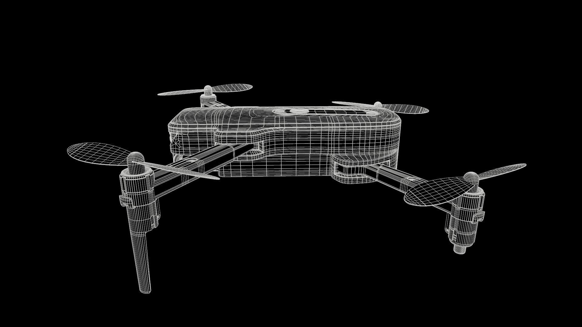 Drone with Camera for Adults Kids Low-poly 3D model_15