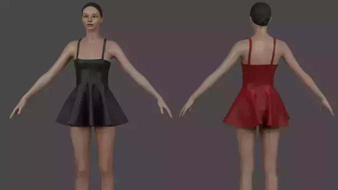 Vest top with short skirt 