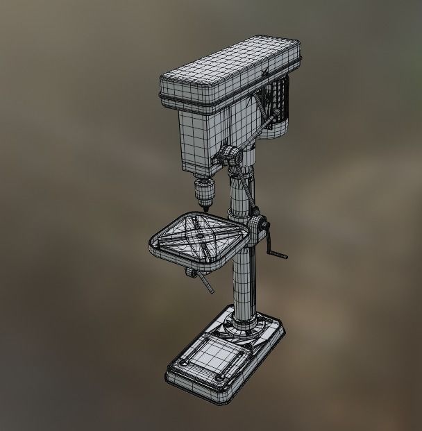 1 to 24 scale drilling machine 3D print model_4